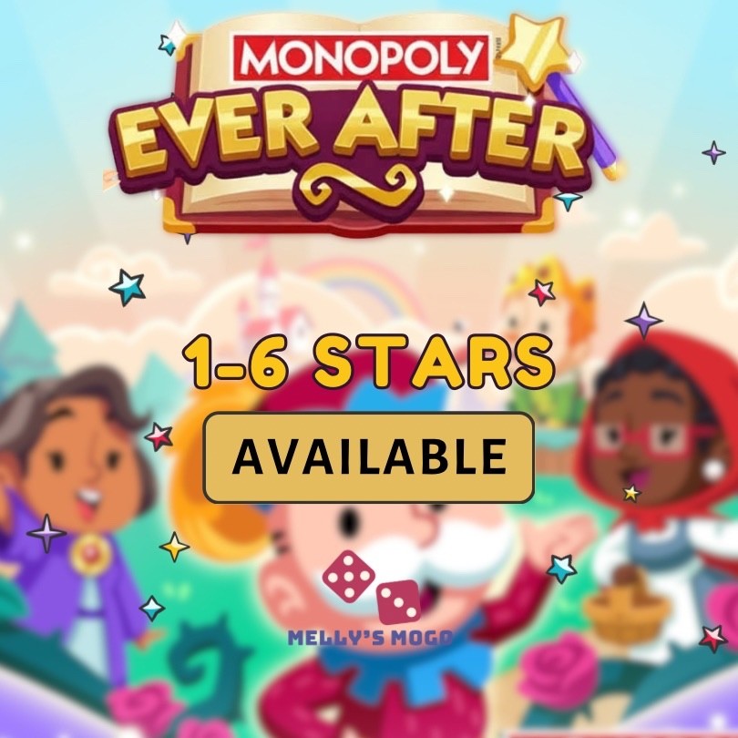 -Mono_poly_GO- EVER AFTER ALL STICKERS 1-2-3-4-5-6 Stars Set 1-24