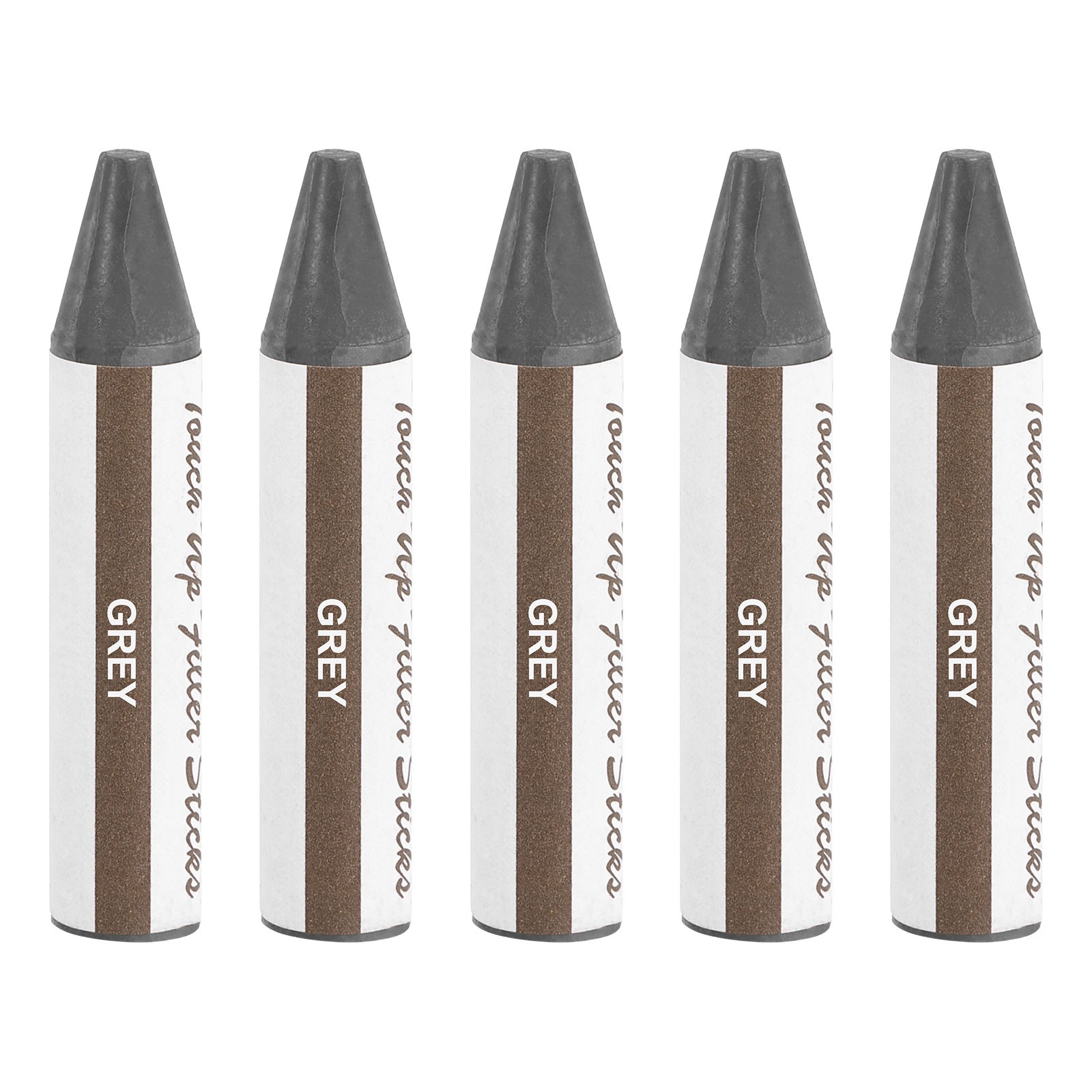 5Pcs Wood Filler Stick Wax Sticks Wood Touch Up Markers Grey