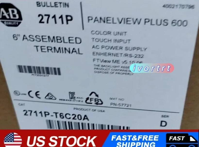 Brand New unopened A-B 2711P-T6C20A Best Quality PanelView Fast ship US STOCK