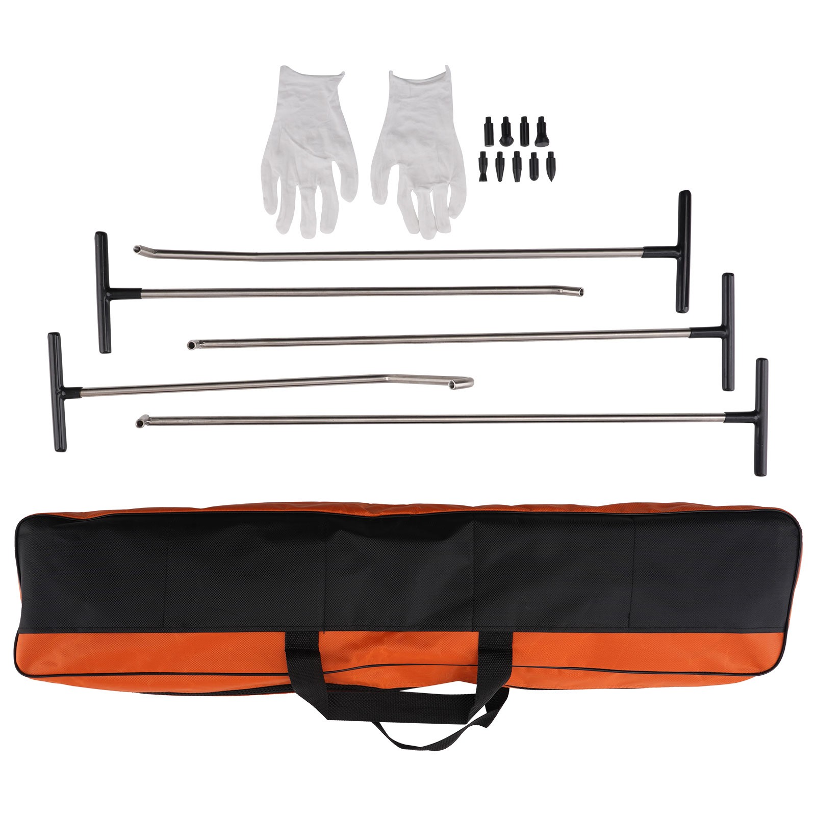16 Pcs Paintless Dent Removal Kit Stainless Steel Rods 5 R1-R5 Tool Set