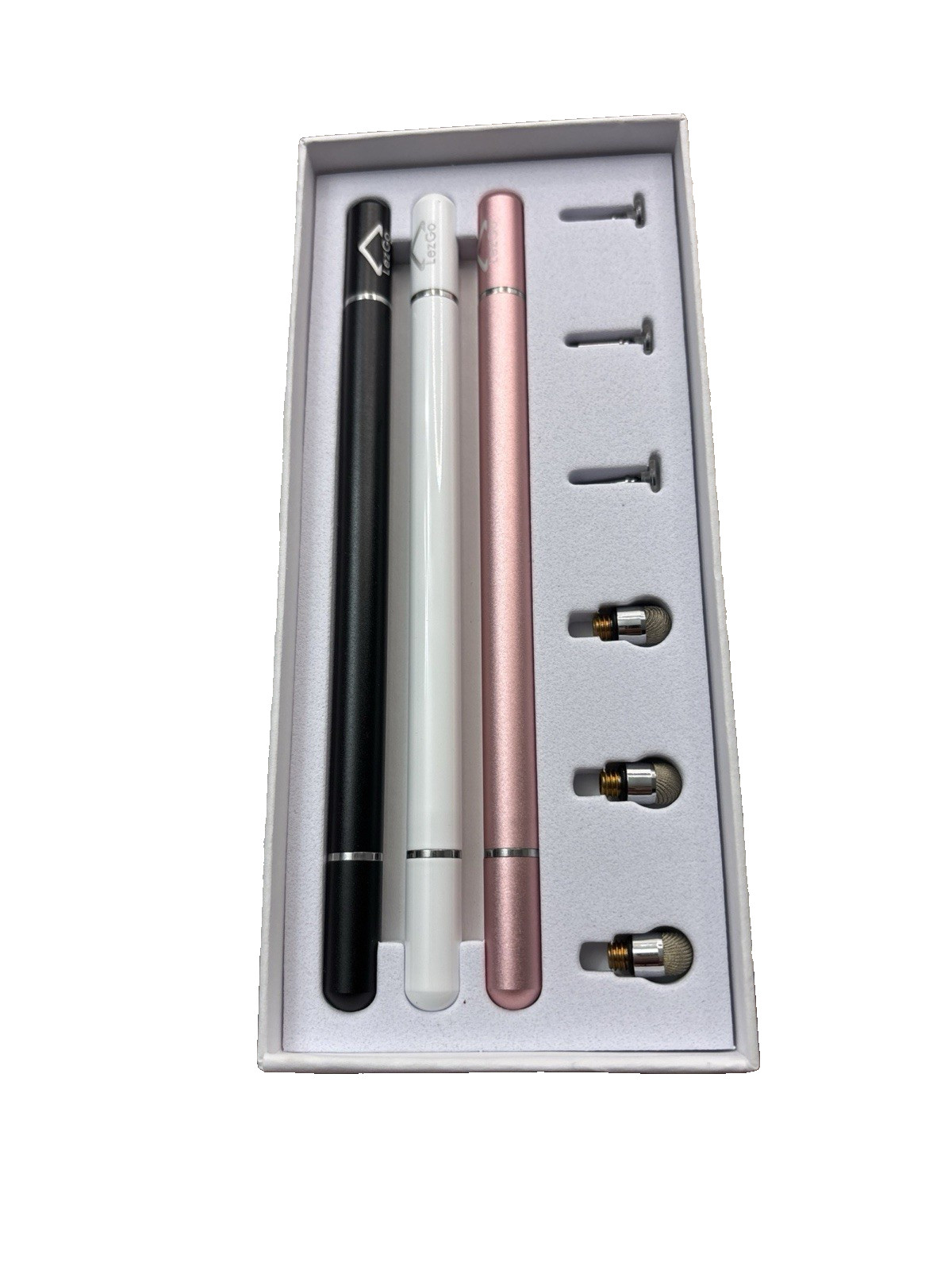 Stylus Pens for Touch Screens, LezGo Disc & Fiber 2 Ends Magnetic Caps Slim Thin