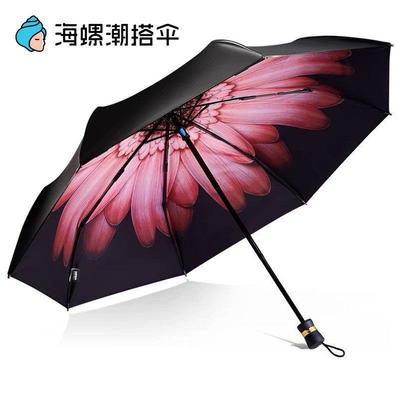Folding umbrella, Flower print umbrella, Compact umbrella, 2 Lay umbrella