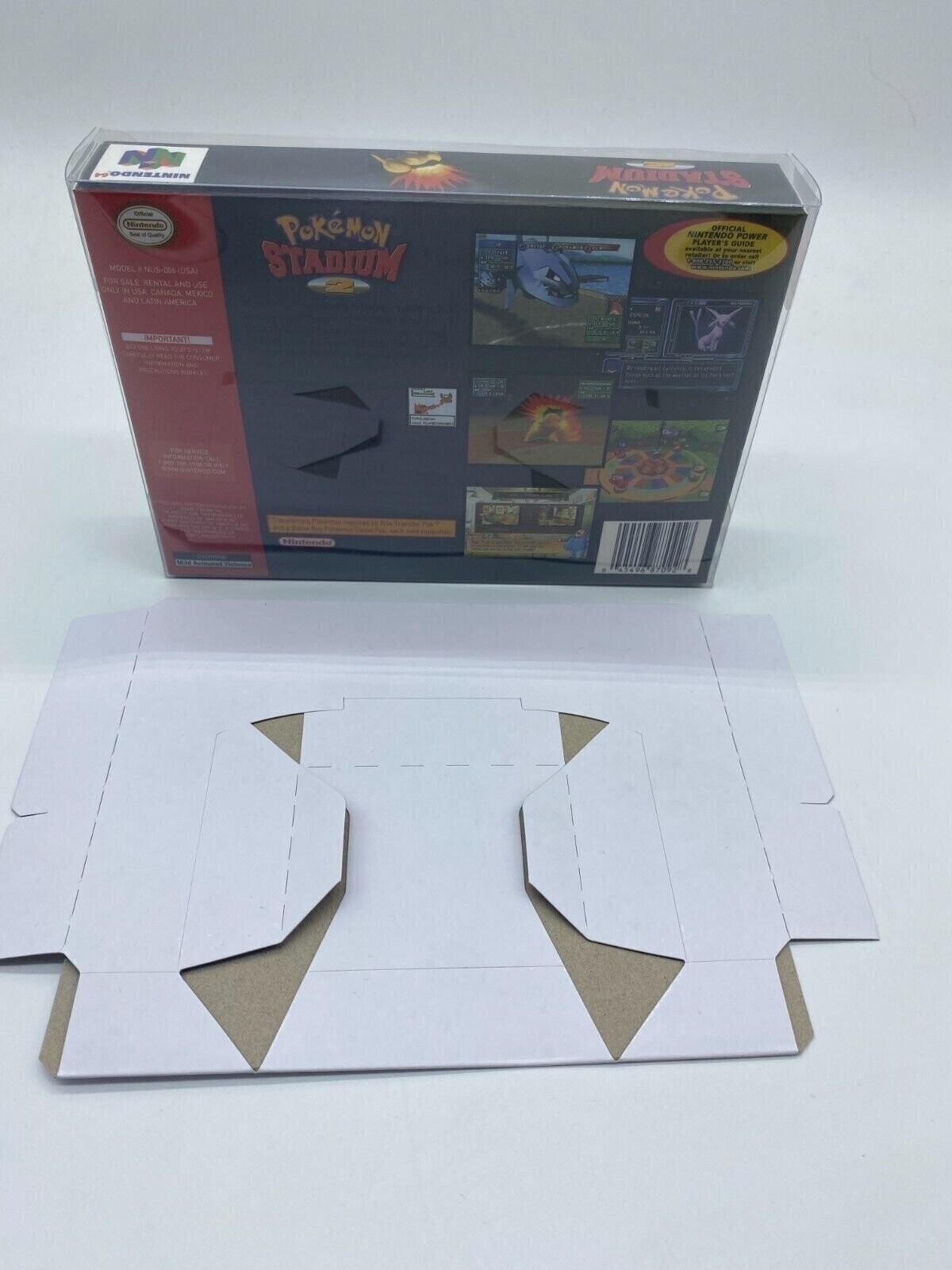 Nintendo 64 N64 Game Box Only Inserts and Protector Custom CIB Pokemon Stadium 2