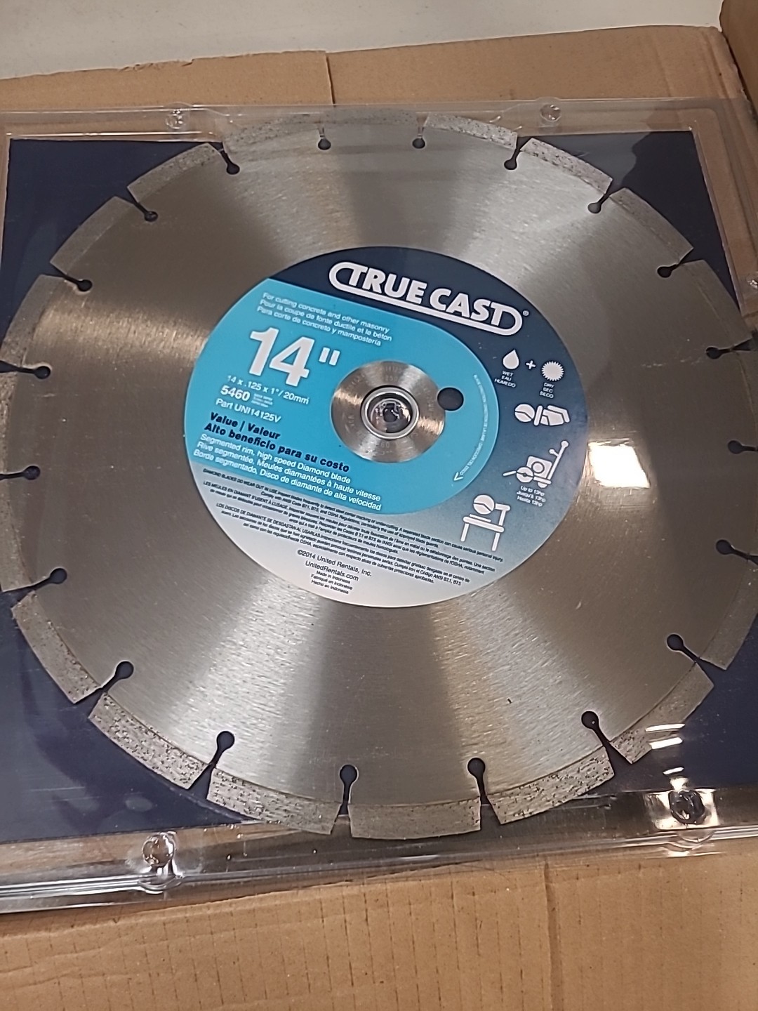 TRUE CAST  UNI14125V  14" CONCRETE AND MASONRY DIAMOND SAW BLADE VALUE