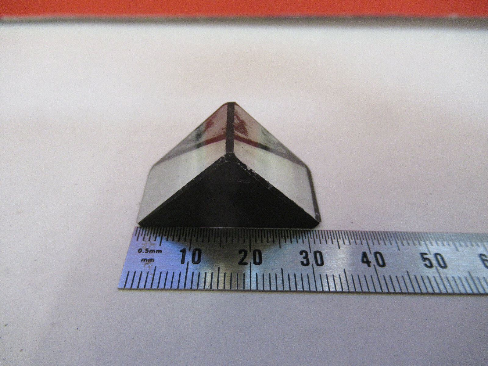 OPTICAL GLASS PRISM MICROSCOPE PART OPTICS AS PICTURED #82-A-20