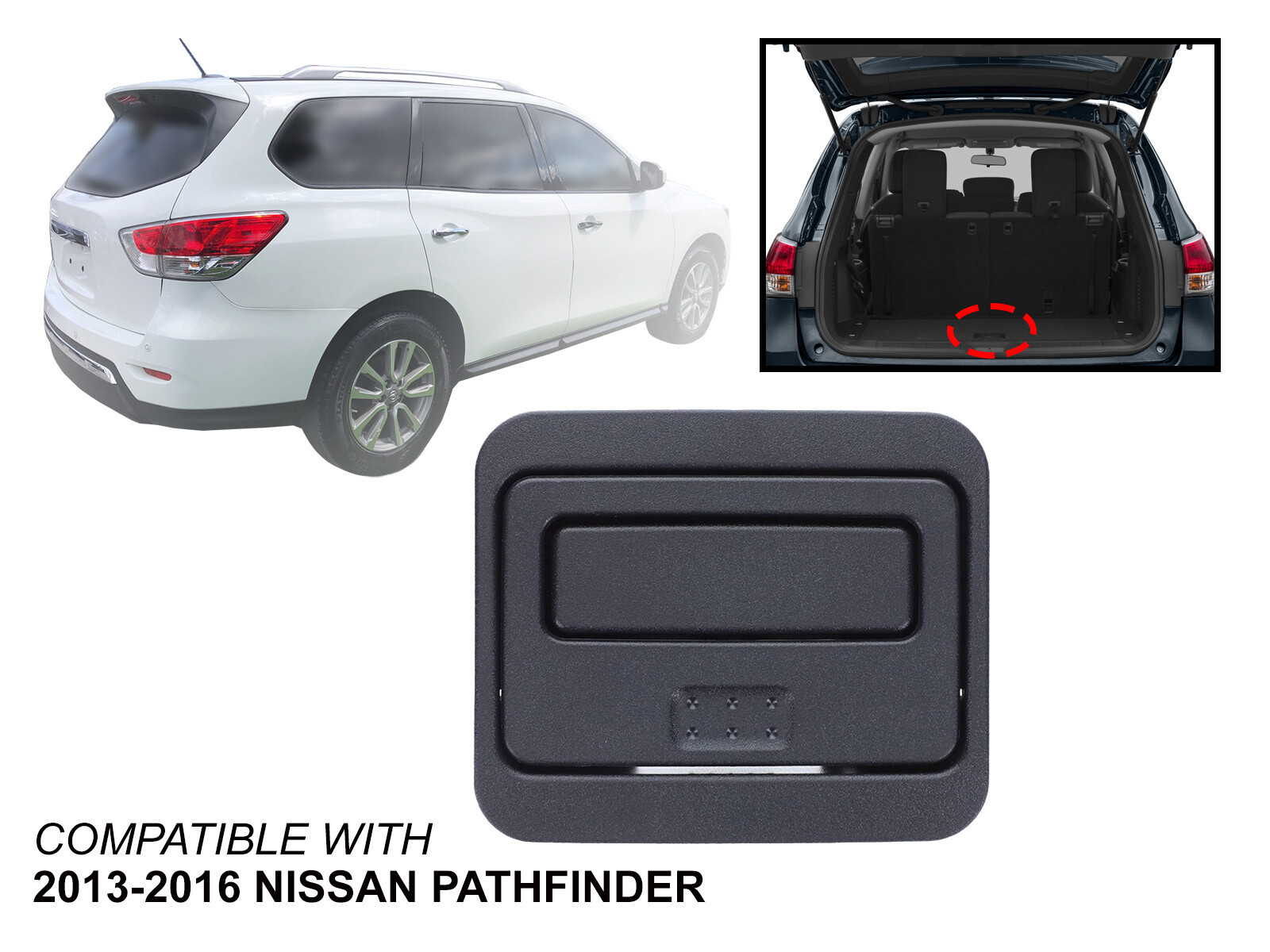 Interior Cargo Area Pull Handle for 2013 - 2016 Nissan Pathfinder 849B53JA0A
