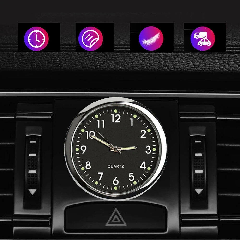 Luminous Stick-On Car Digital Clock Quartz Auto Interior Dashboard Watch