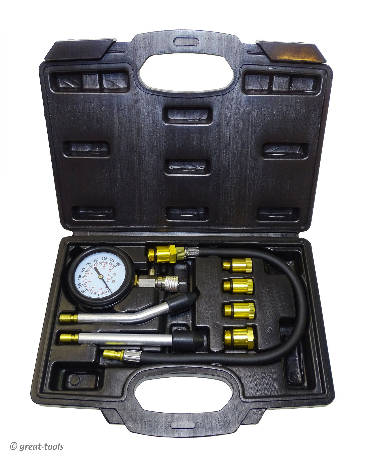 COMPRESSION TESTER KIT – gas engine diagnostic tool – automotive tools - gauge