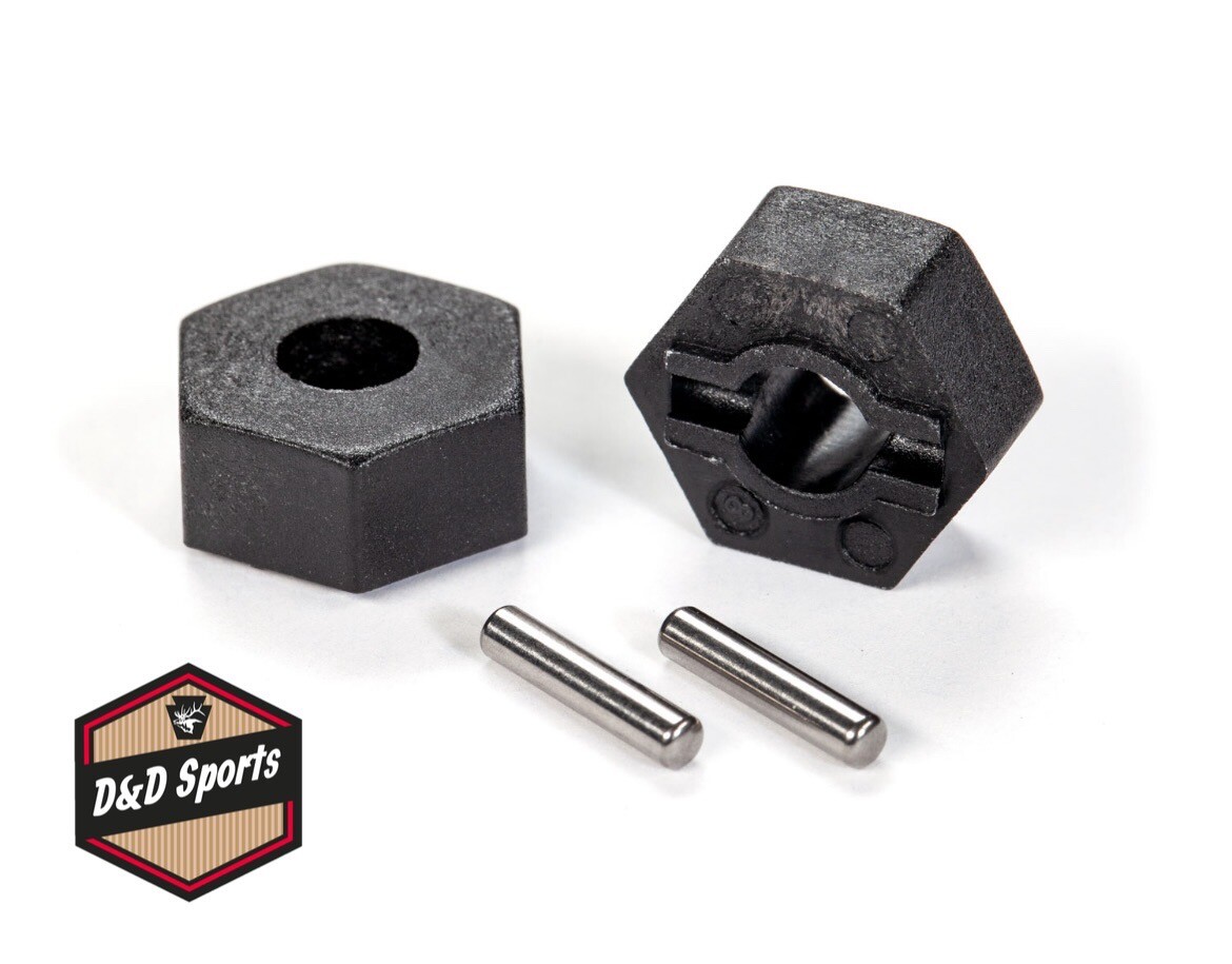 Traxxas 1654 - Wheel hubs, hex (2) / stub axle pins (2)