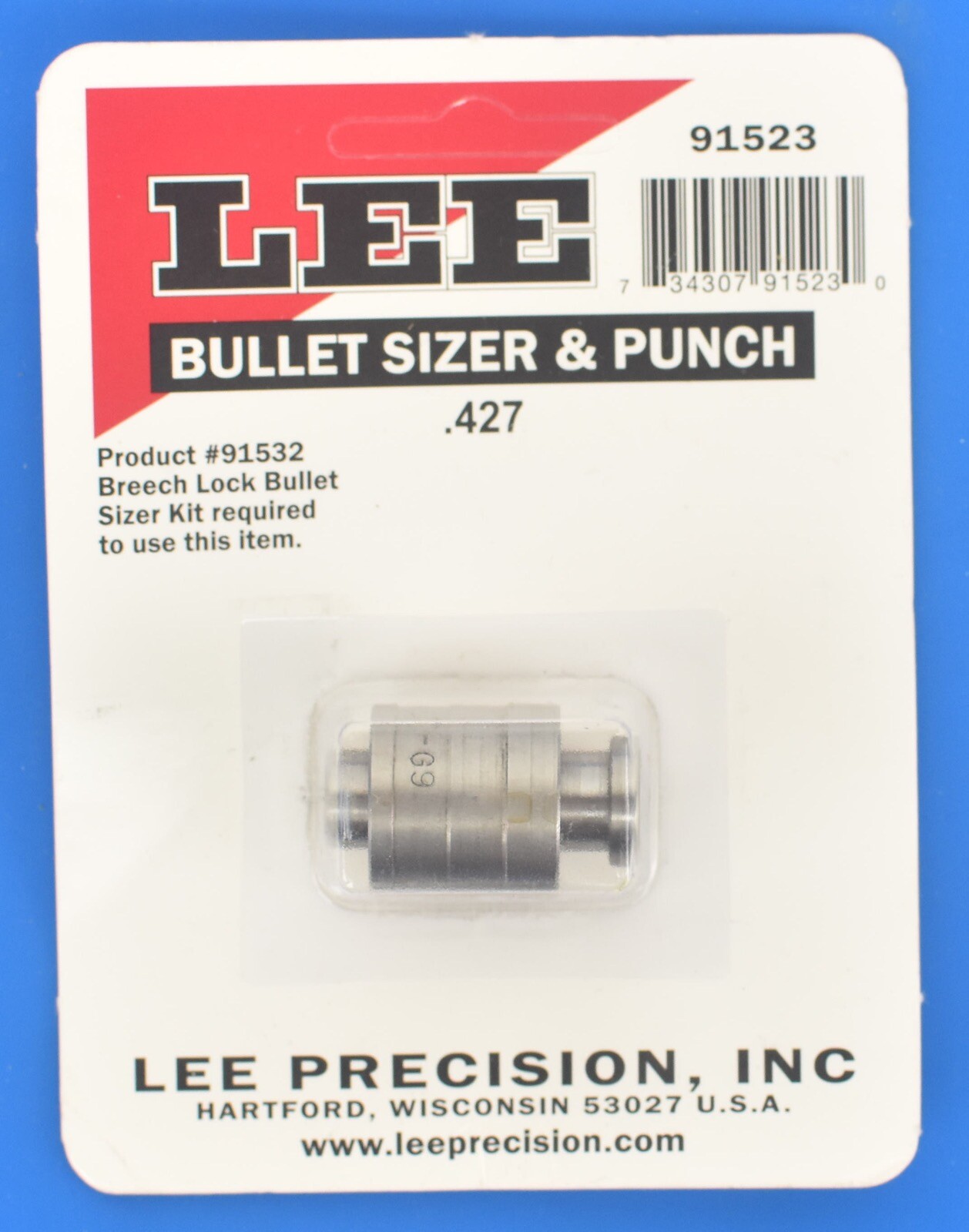 Lee 91523 Bullet Sizer Punch Size .427 Reloading G4