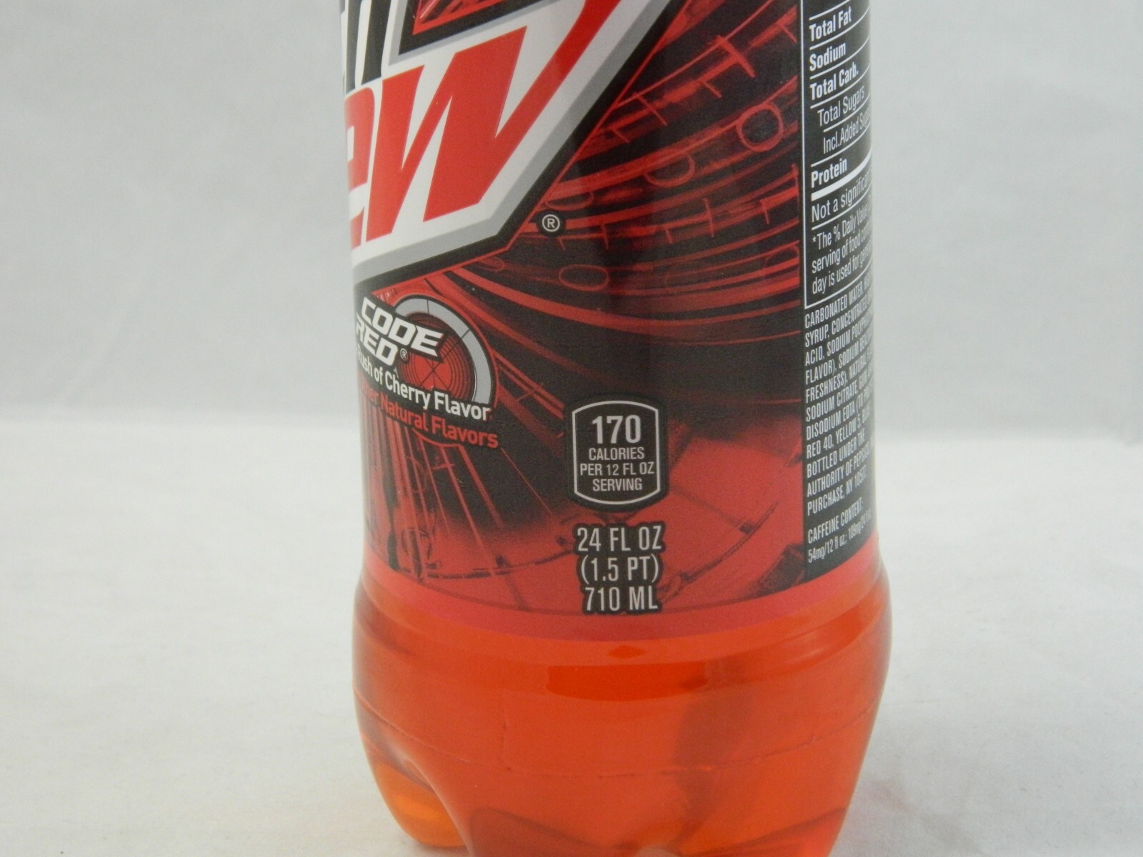 Mountain Dew Code Red Full 24 Oz Bottle 24oz Brand New MTN Discontinued Label
