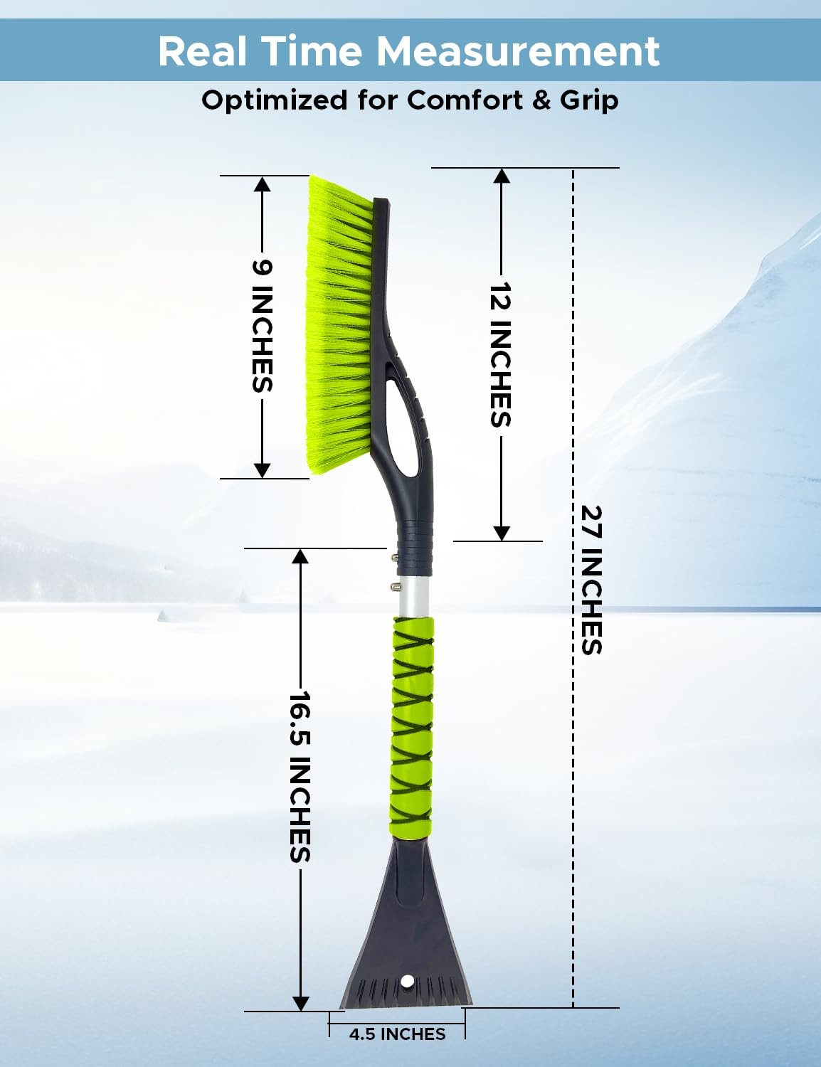 Snow Brush and Ice Scraper for Car Windshield 1 Pack, Window Ice and...