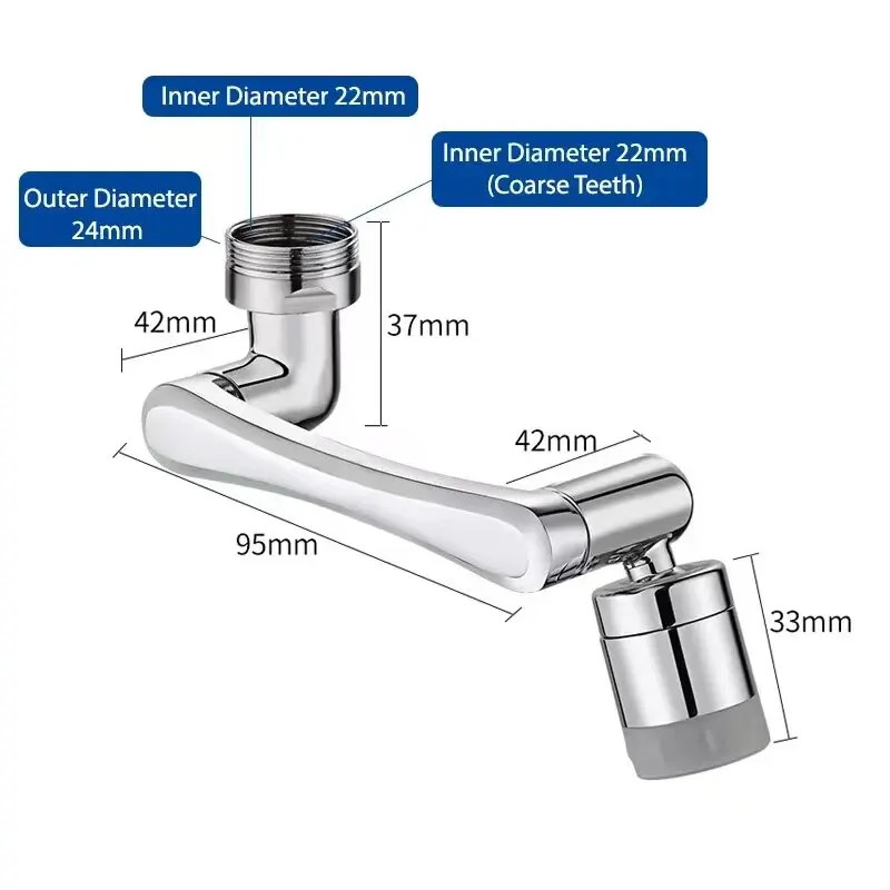 New Universal Rotation Extender Faucet Aerator Plastic Splash Filter Kitchen Tap