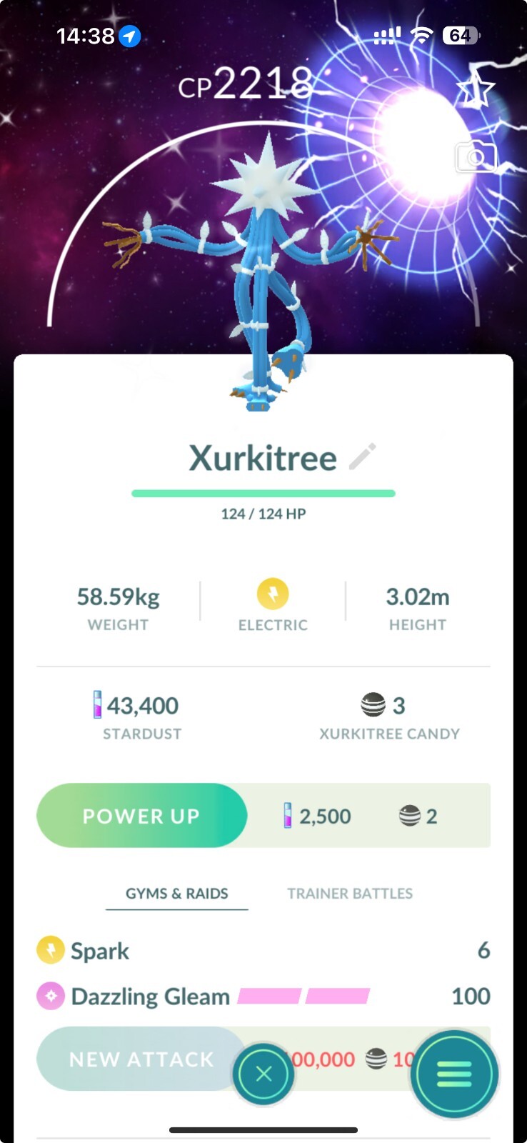 Pokémon Shiny Xurkitree Special Background Global - GO TRADE 20k stardust