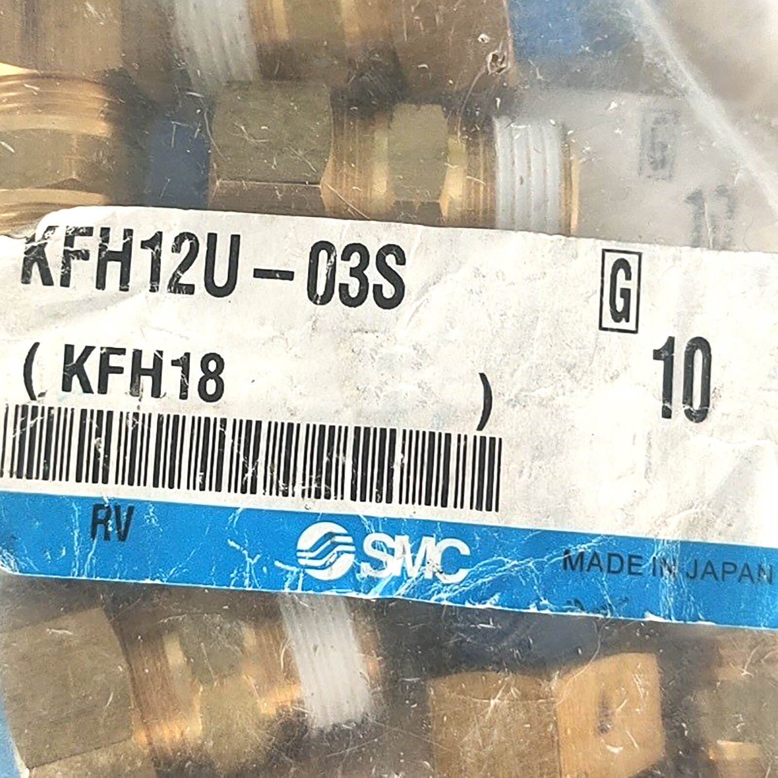 1PCS SMC KFH12U-03S Brass Embedded Fitting Flush Through Connector New ✦KD