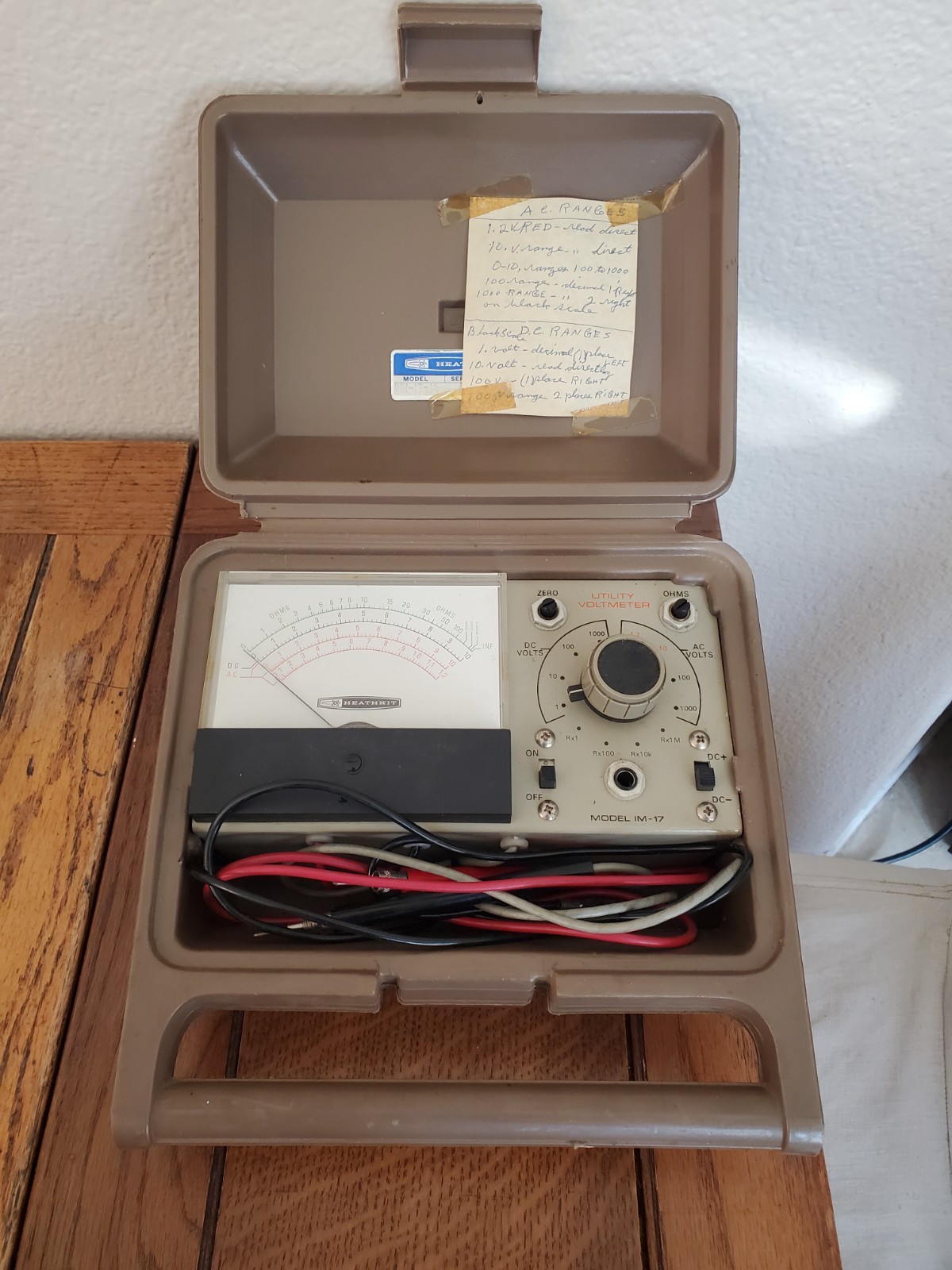 Heathkit IM-17 Utility Solid State Voltmeter In Case Vintage Test Equipment