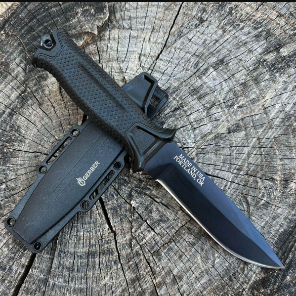 Gerber Gear StrongArm - Fixed Blade, Full Tang Knife - Black, Fast Ship US