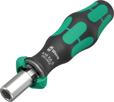 Wera 051492 838 RA S Bitholding Screwdvr w/Ratchet Fn, 1/4"x102mm