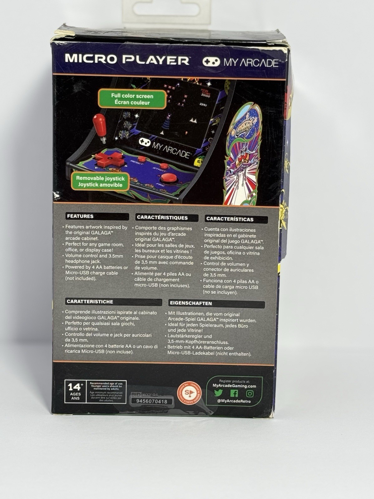 My Arcade Mini Retro Arcade Machine Galaga Micro Player VideoGame