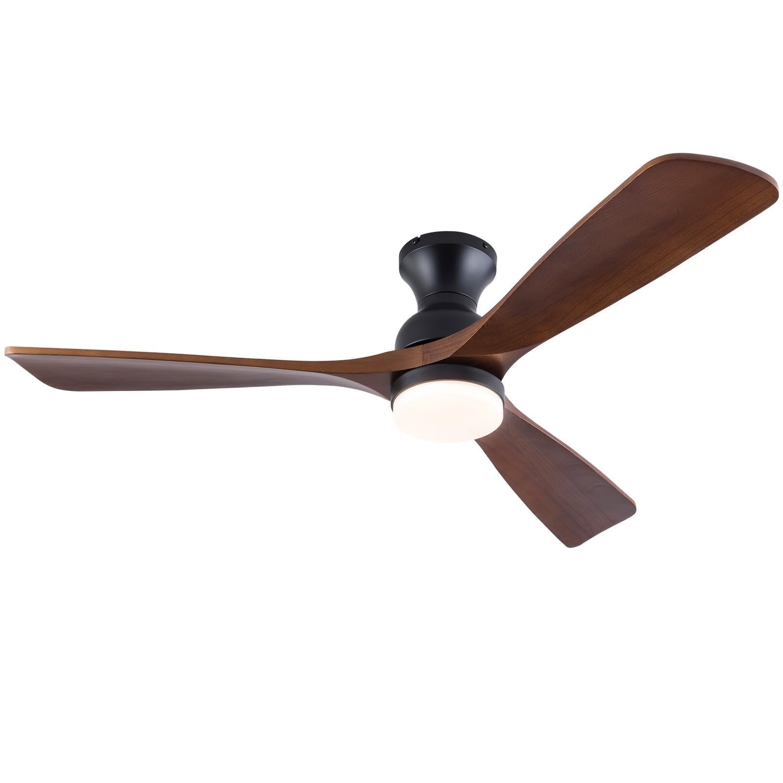 52 Inch Low Profile Ceiling Fan with Lights Remote Control, Dimmable, Quiet 6...