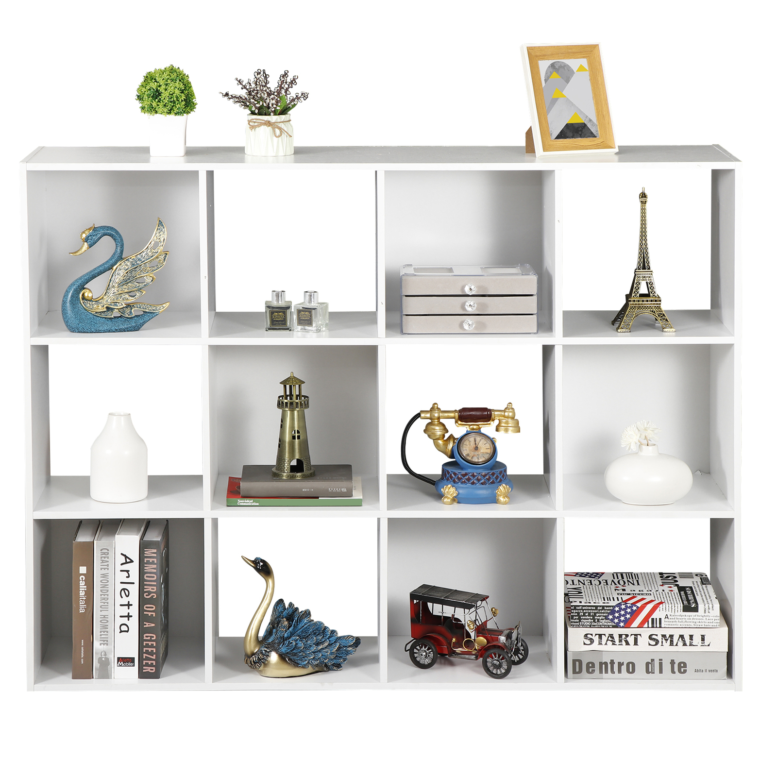 12 Cube Storage Organizer Bookcase Closet Storage for Home office Decor White