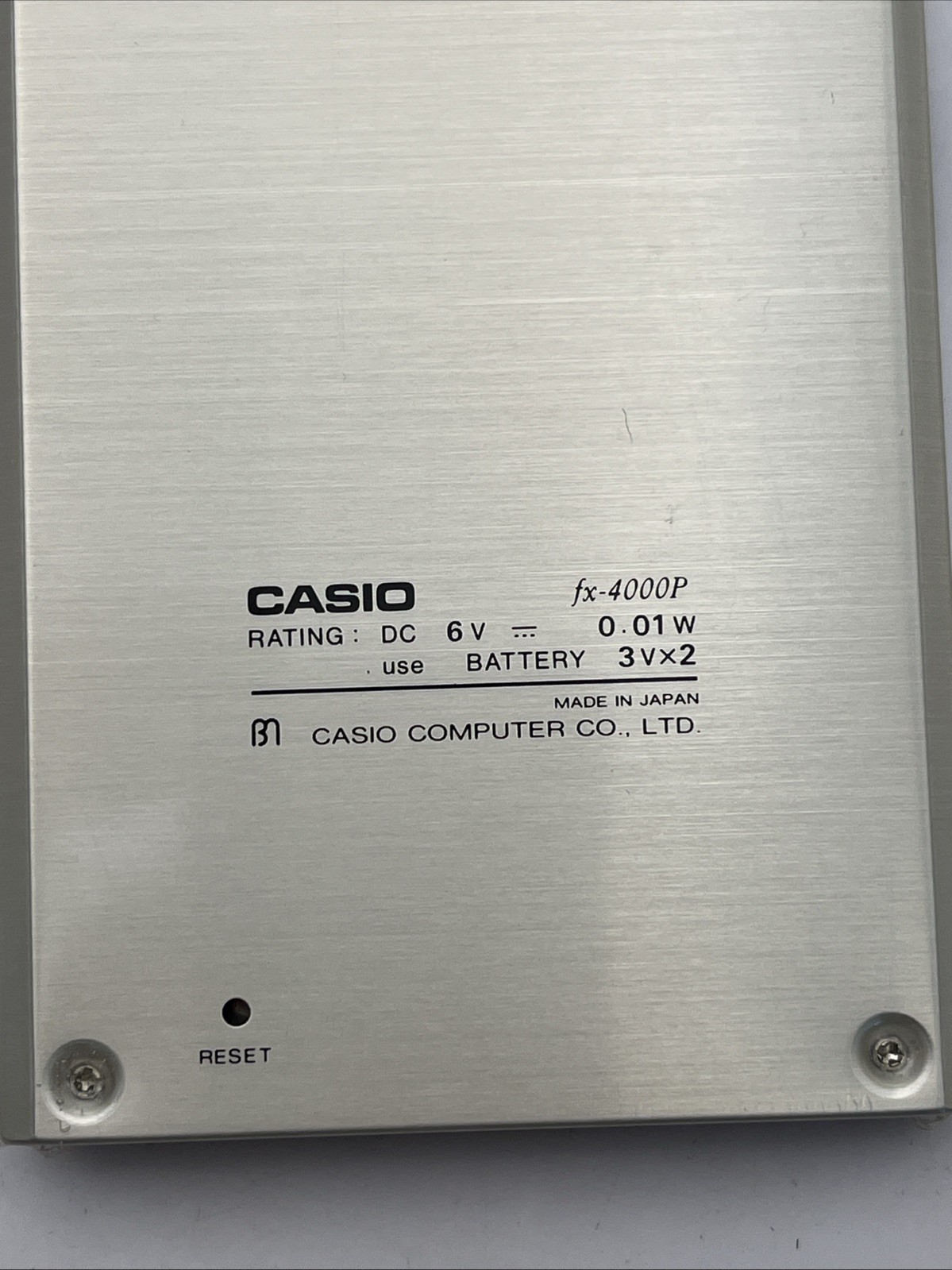 Casio FX-4000P Calculator with Case and Guide Untested NICE 1990's