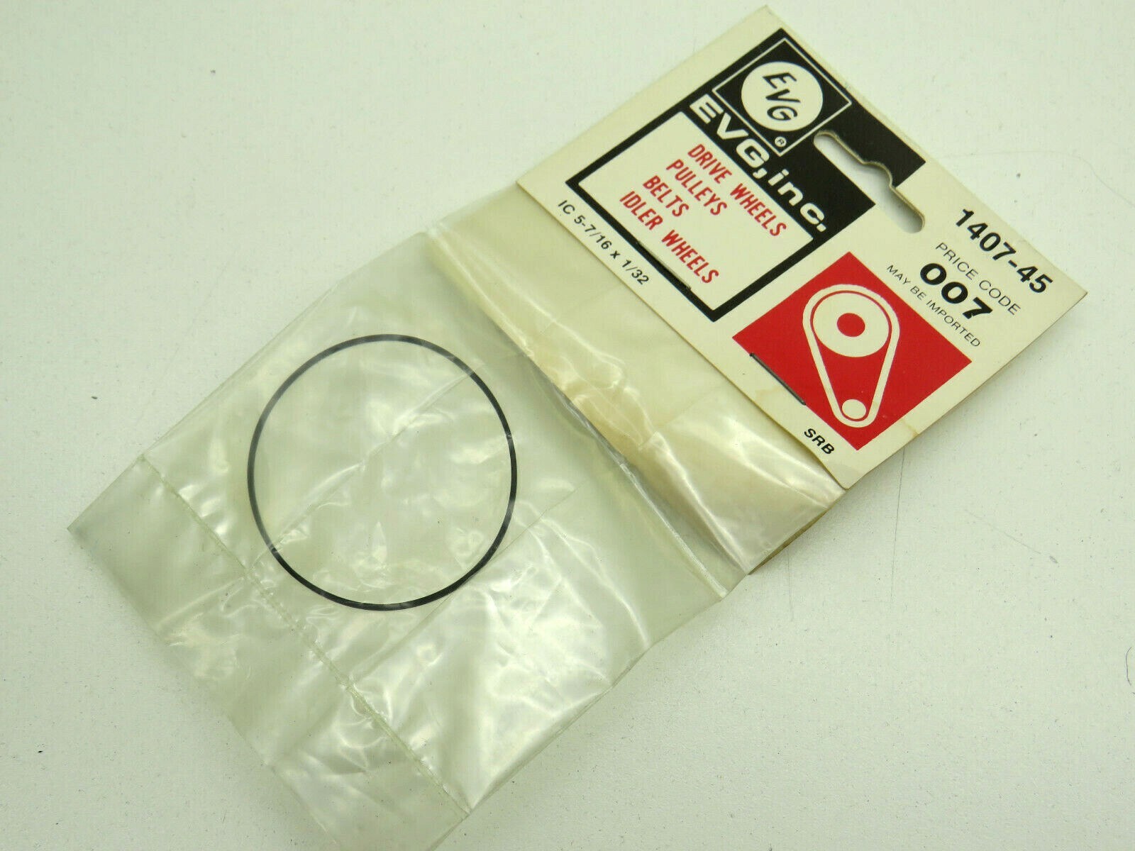 EVG 1407-45 Square Belt IC 5-7/16" x 1/32" Thickness, VCR Replacement Belt