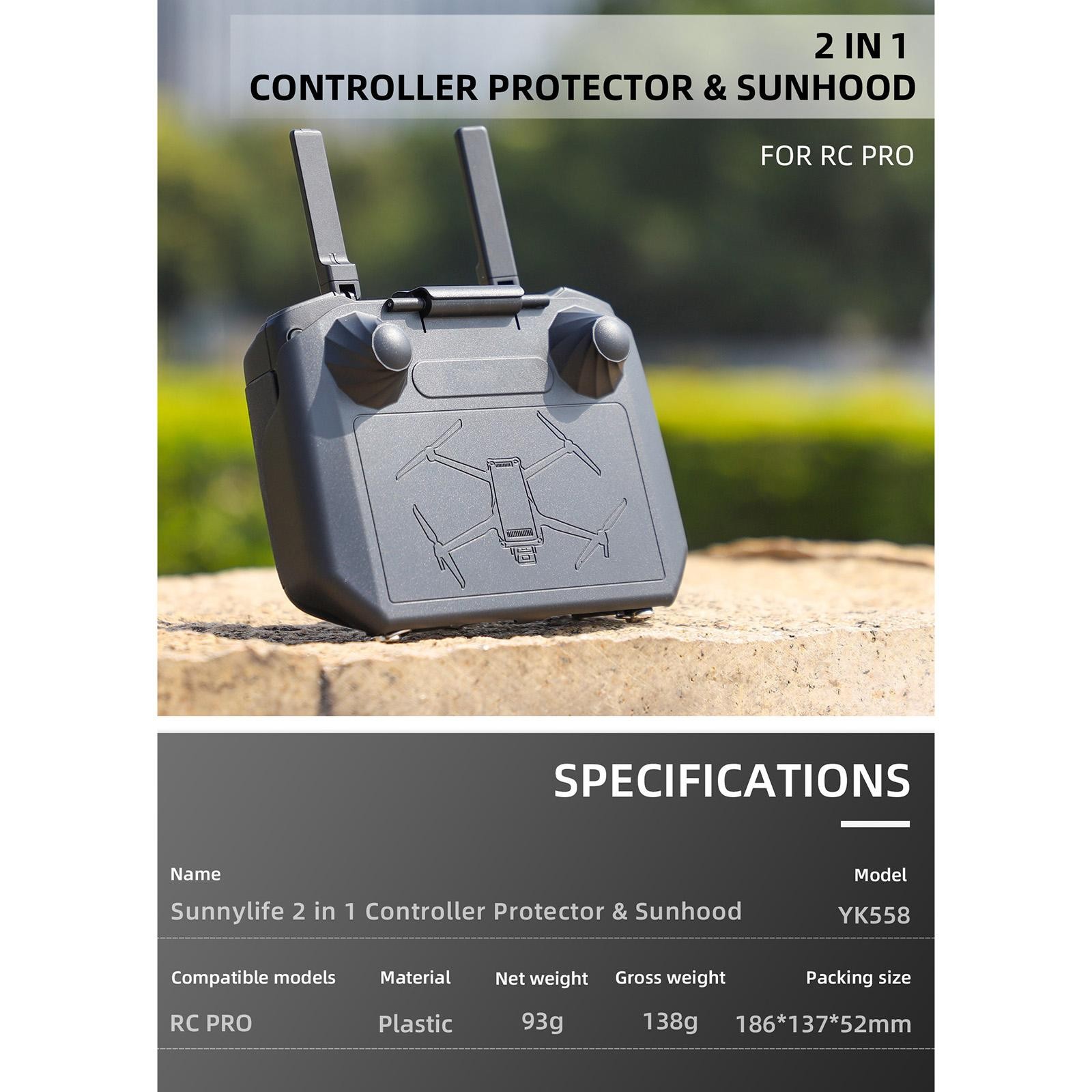 Sun Hood Protective Cover Case Protector Adjust For DJI RC Pro Controller
