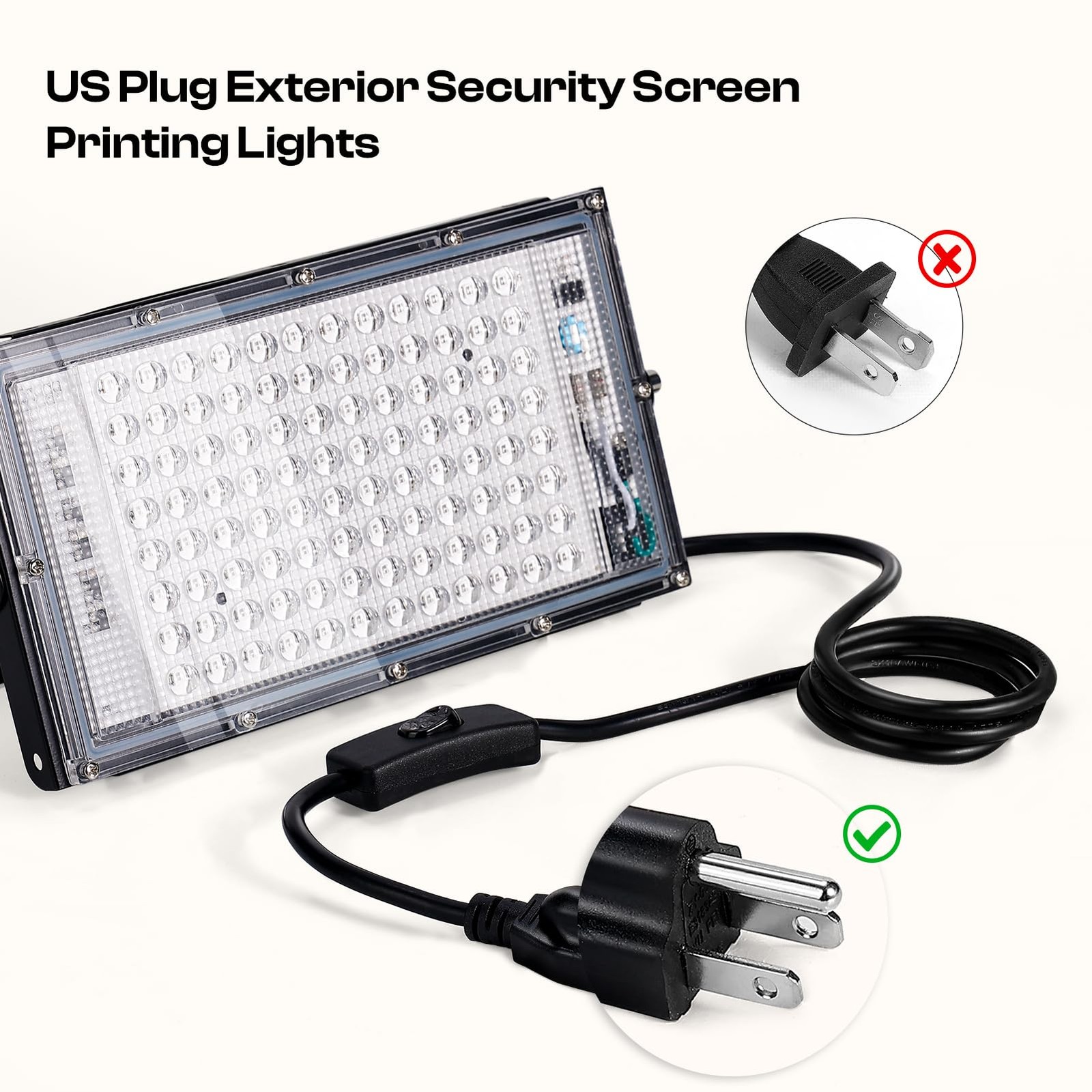 Caydo 50W LED Exposure Unit for Screen Printing, UV 50W, Black