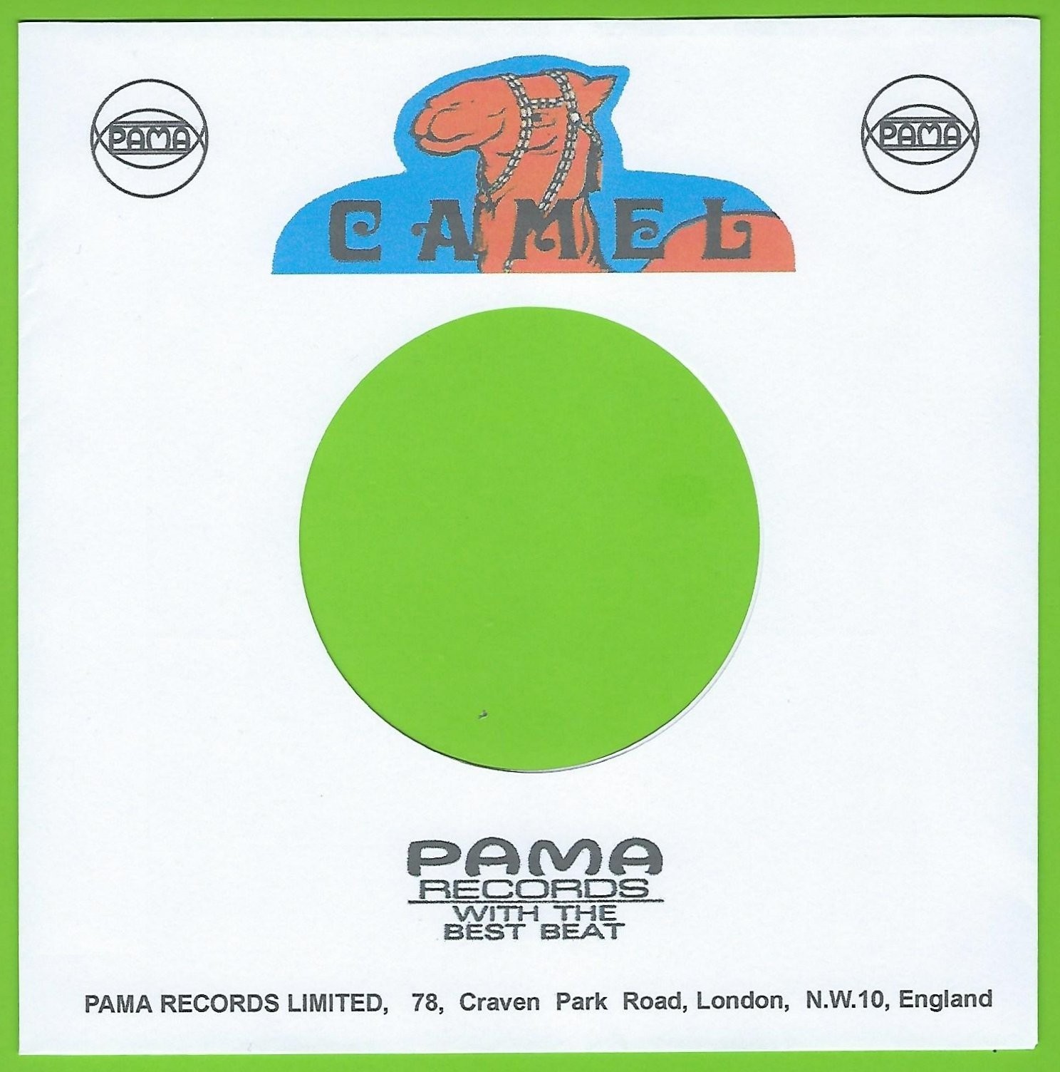 CAMEL (PAMA) - REPRODUCTION RECORD COMPANY SLEEVES - (pack of 10)