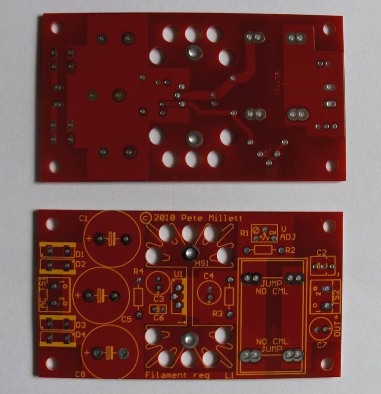 DIY PCB -2x Regulated DC power supply / filament supply