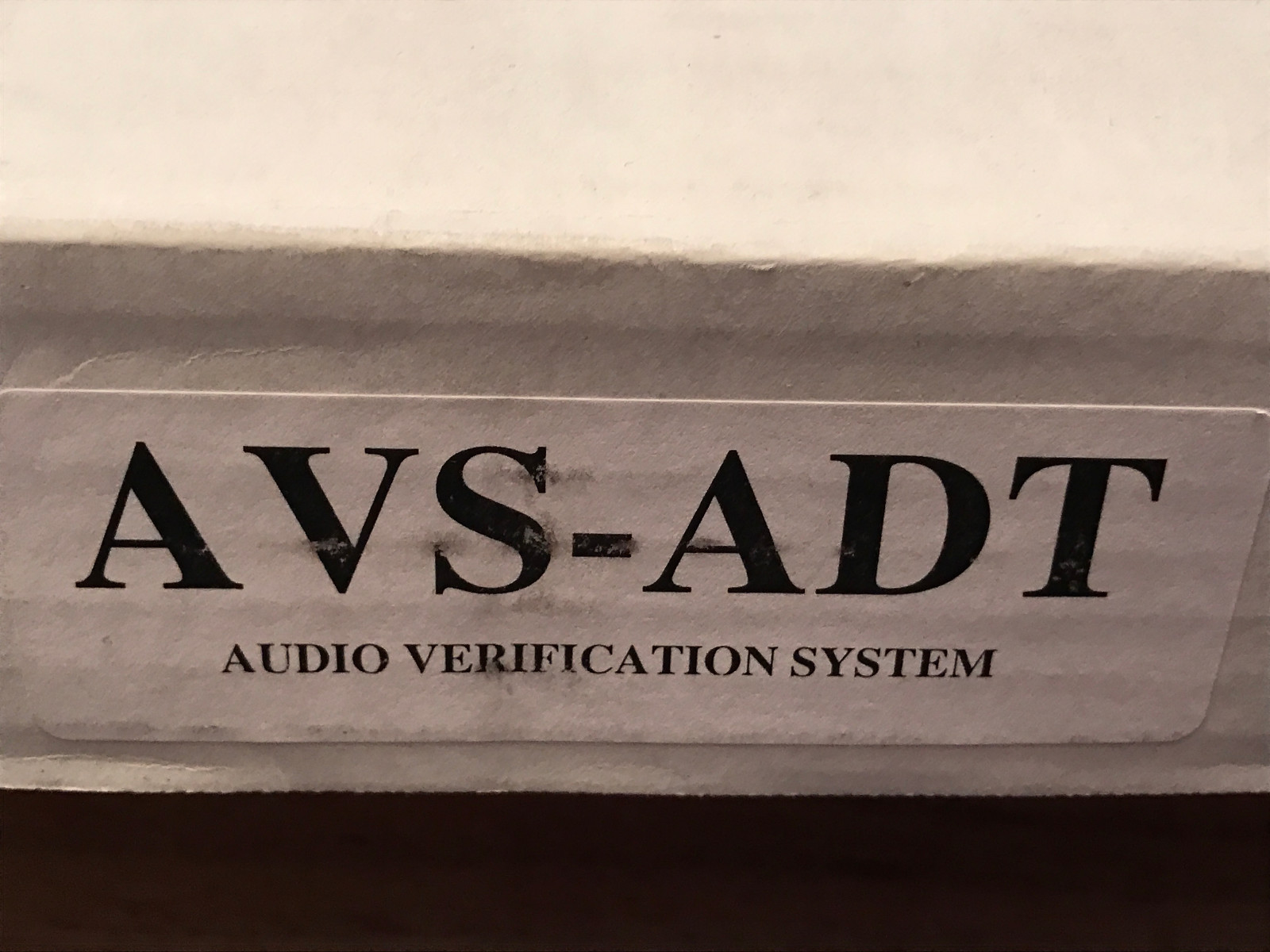 Honeywell Audio Verification System AVS-ADT Base Unit w/Remote Station