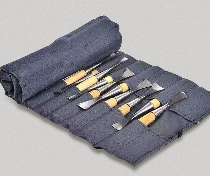 Hand Wood Carving Tools 31pcs General Chisel Made Ground By Hand With Tool Bag