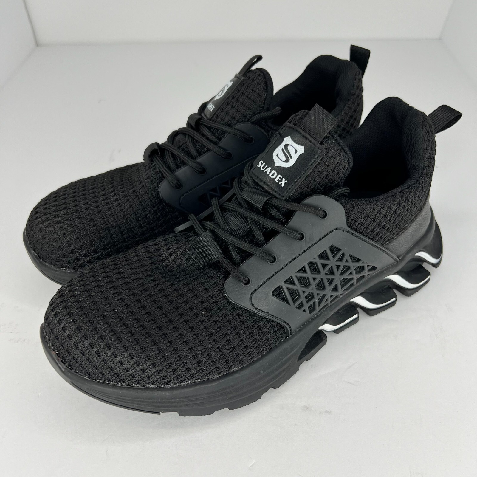 Suadex Mens F18 Black Indestructible Steel Toe Lace Up Size 7 Work Safety Shoes