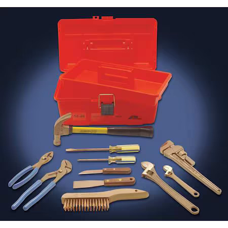 Ampco Safety Tools M-48 Hazmat Nonsparking Tool Set, 11 Pc.