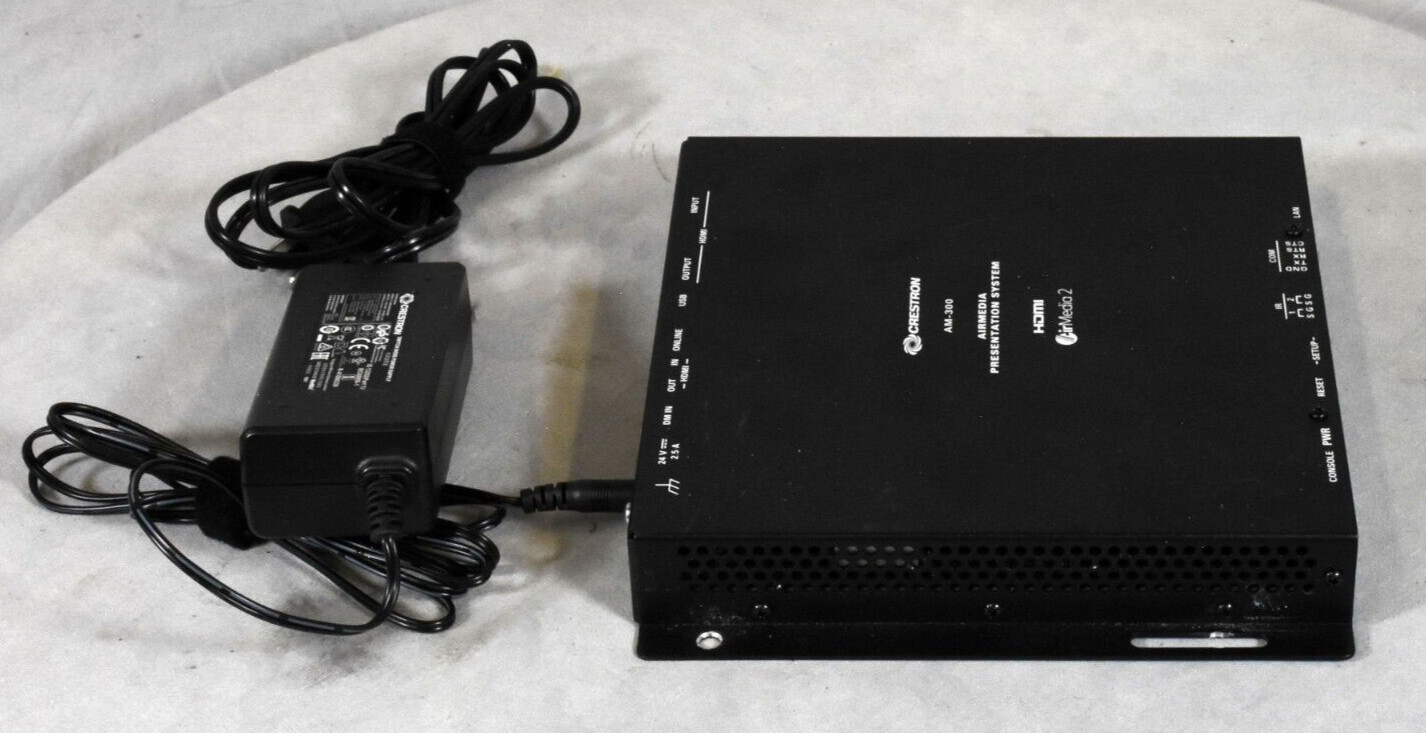 Crestron AM-300 AirMedia Presentation System with Power Supply, TESTED & WORKING