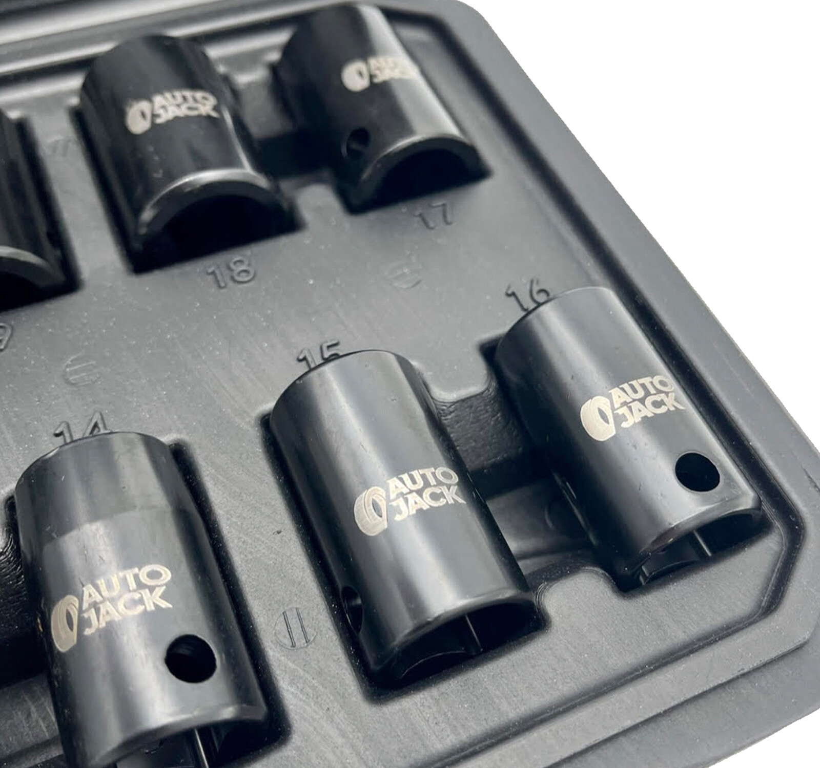 Autojack Impact Wrench Socket Set 13 Pc 1/2 Square Drive Sq Dr Metric 10 - 24mm