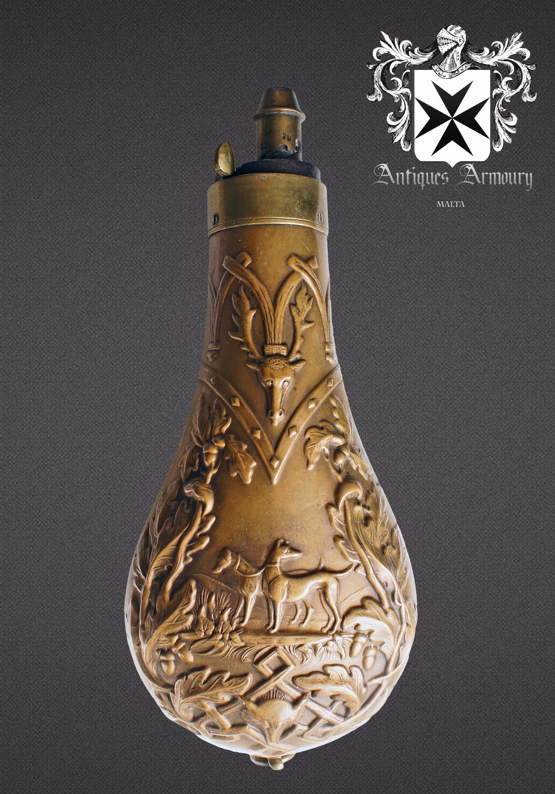 19th Century French Powder Flask Design