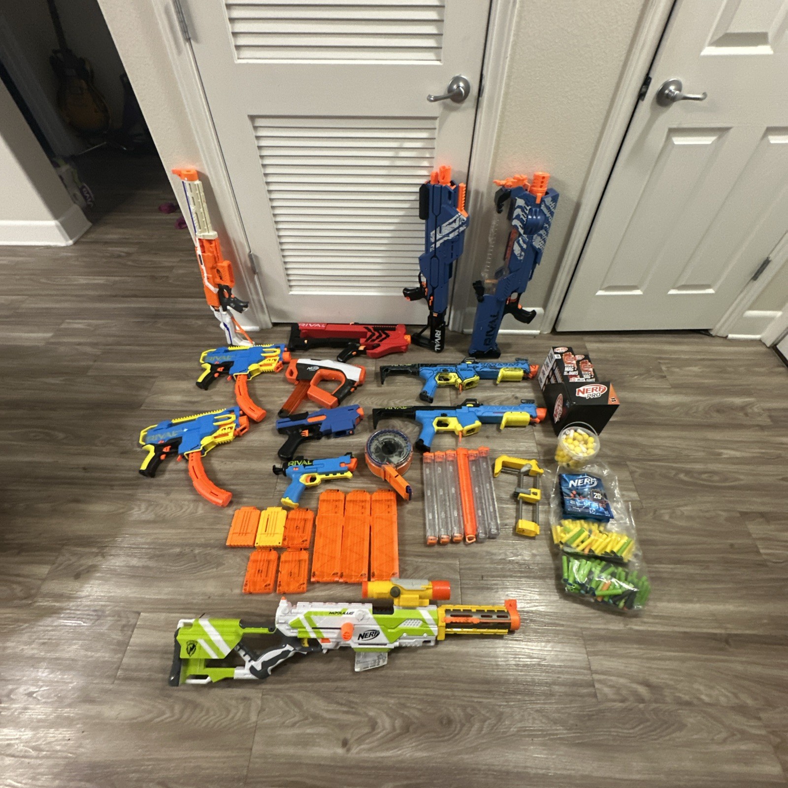 🔥 HUGE NERF RIVAL & ELITE LOT – PRO SENDER, NEMESIS, MAGS, AMMO & MORE 🔥