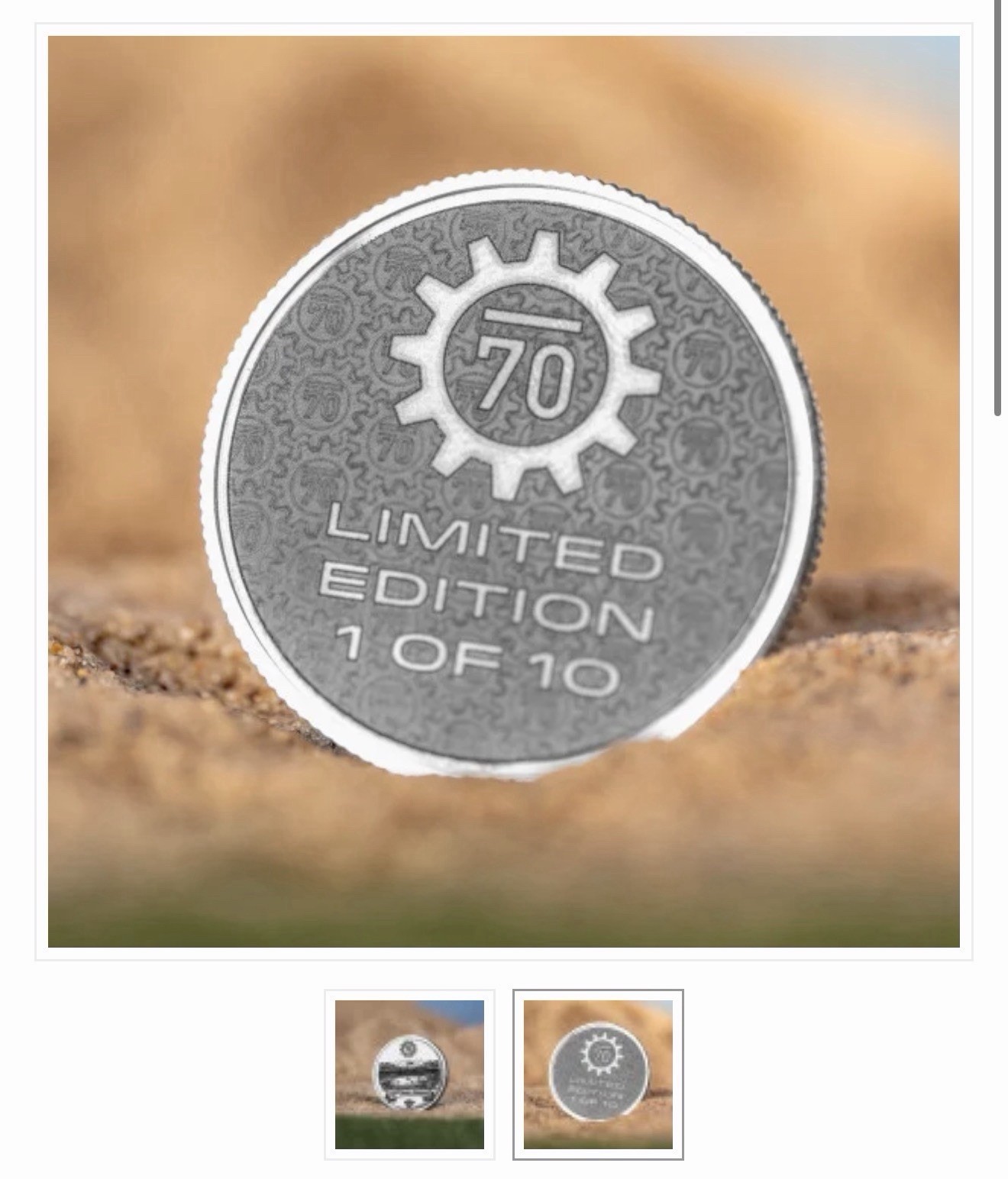 Sub 70 Custom Limited Edition Ball Marker RARE /10
