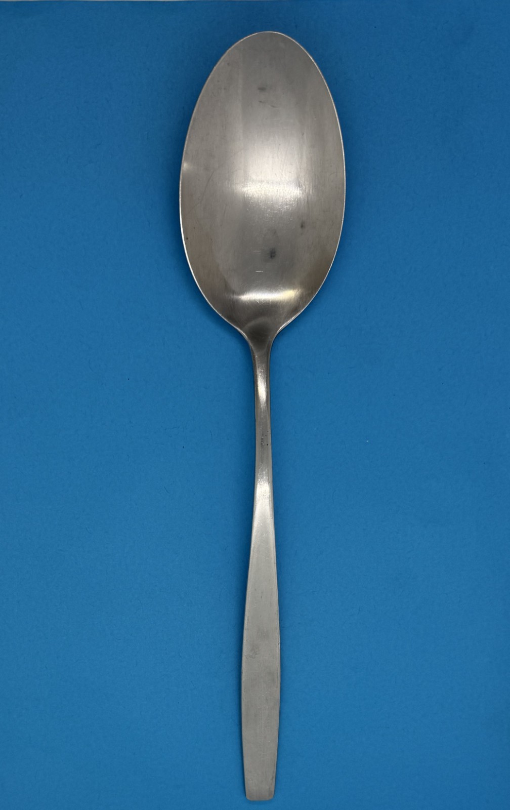 GUSTAV BIRGIT SATIN STAINLESS MCM SWEDEN FLAT TIP LG SALAD SERVING SPOON 9-7/8"