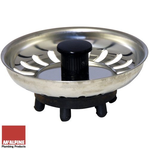 Kitchen Sink Basket Strainer Plug Top for Strainer Waste McALPINE BSKTOP 80mm