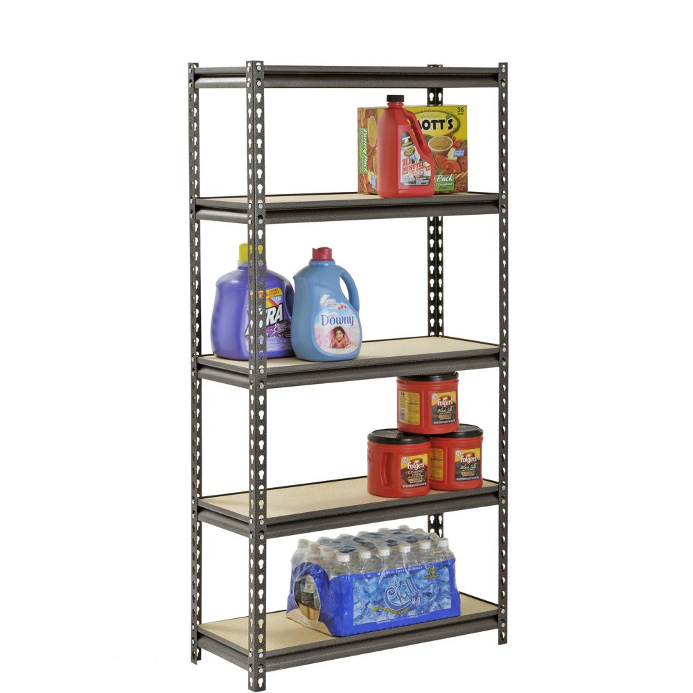 5 Shelf Heavy Duty Steel Muscle Rack Garage Shelving Storage 30"W x 12"D x 60"H.