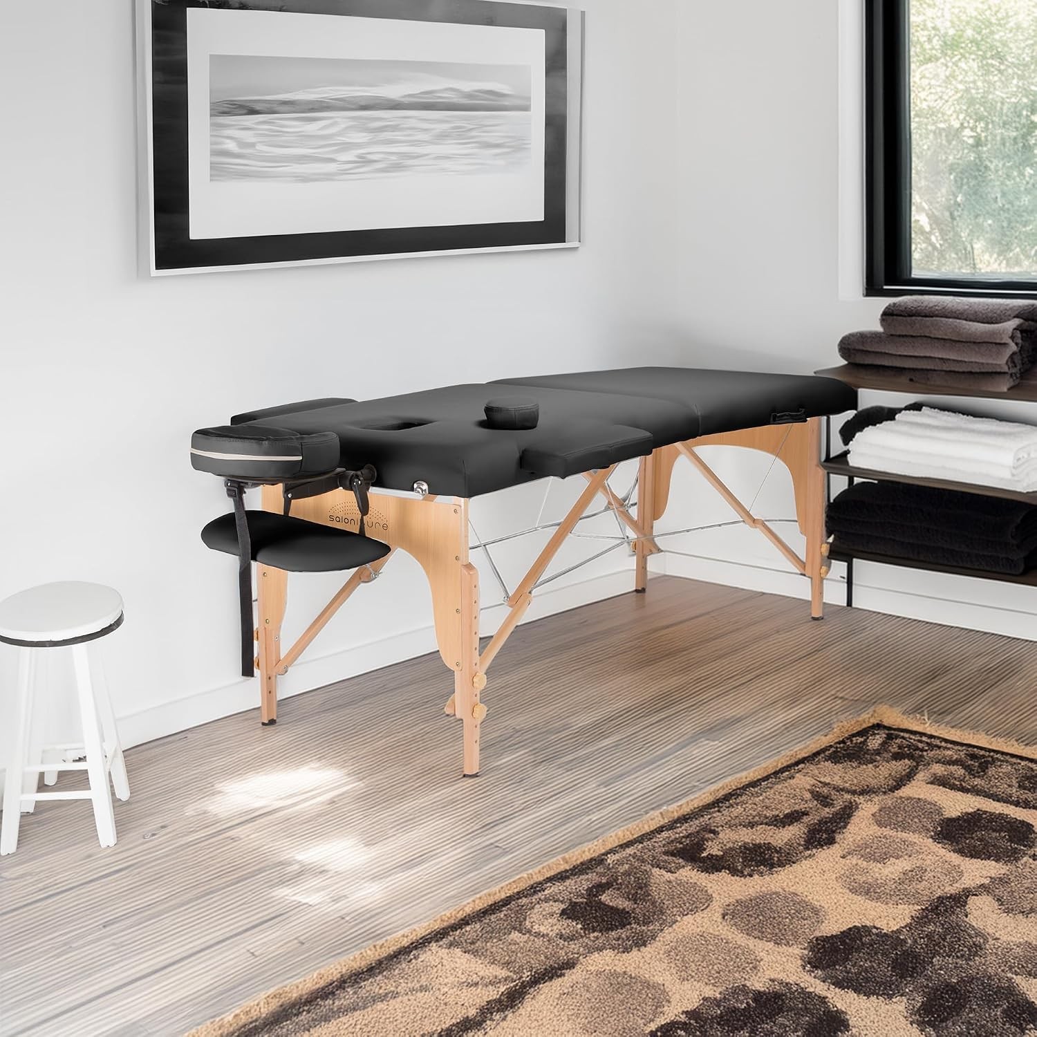 Professional Portable Folding Massage Table W/ Carrying Case Black