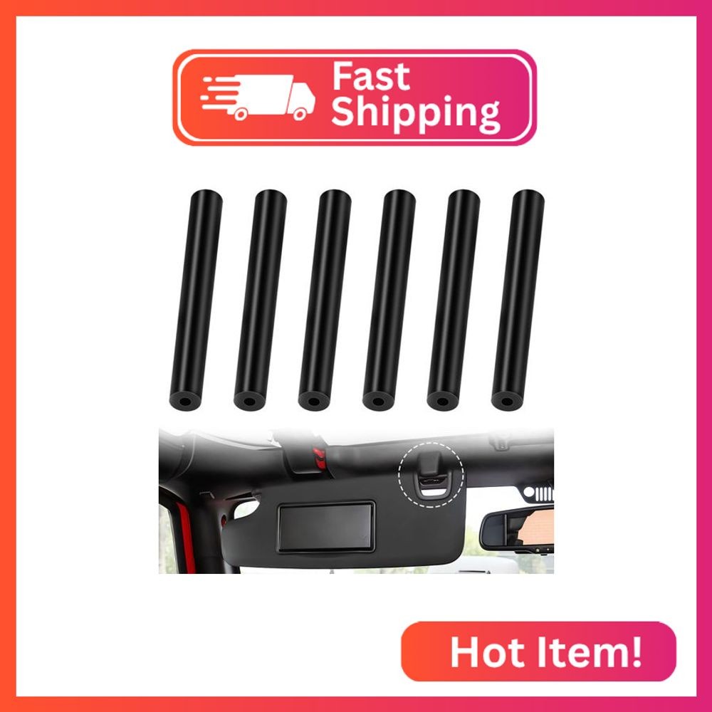 6 Pack Sun Visor Repair Kit, Compatible with -Jeep- Wrangler, JK JKU 2007-2017 D