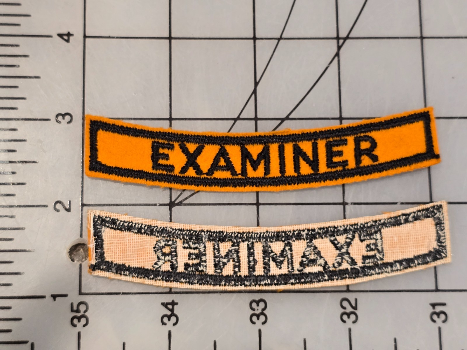 Original Patch Examiner Tab Cut Edge 4450