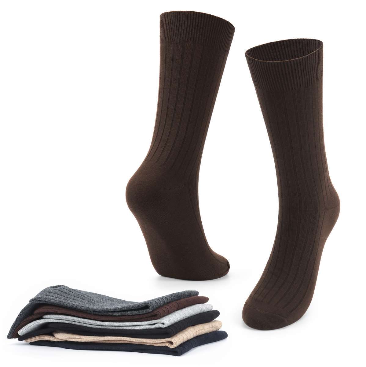 Multicolor Mens Cotton Athletic Sport Long Work Crew Socks Size 7-9 ,9-11, 11-13