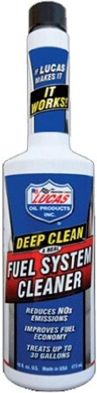 LUCAS OIL 10512 DEEP CLEAN FUEL SYSTEM CLEANER - 16 Ounces Treats 30 Gallons