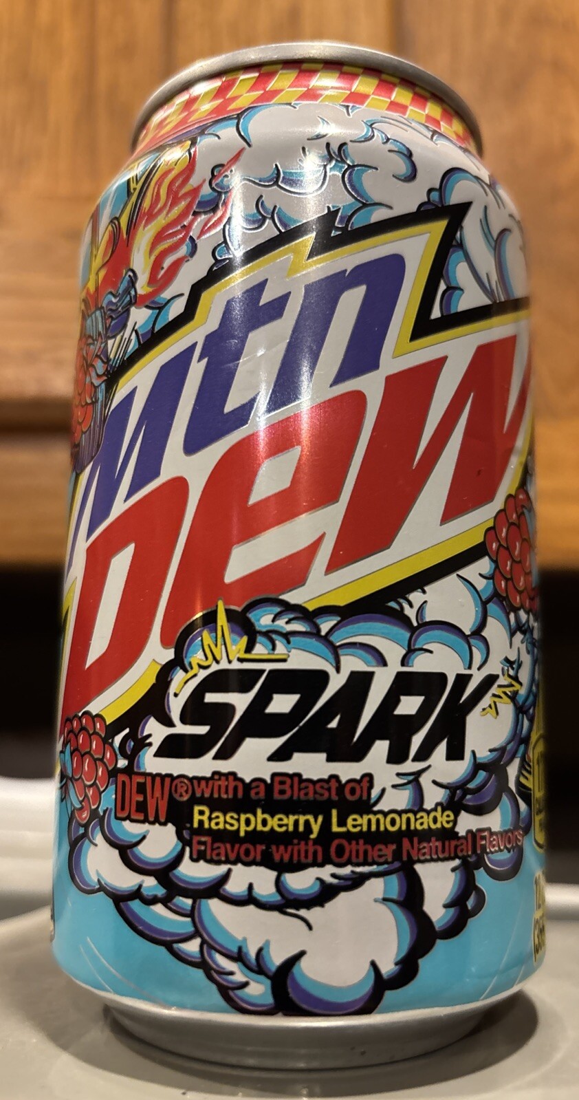 Full Mountain Dew Mtn Dew SPARK 12oz Can Raspberry Lemonade Old Logo Dew Can
