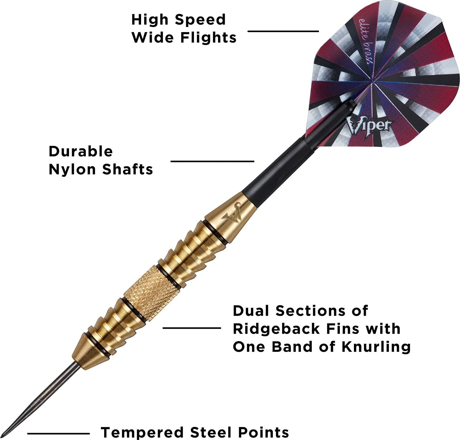Viper steel tip Darts Elite Brass 25 Gram
